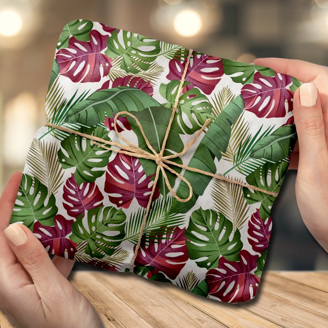 Tissue Paper Tropical Monstera and Palm Blätter Seidenpapier (Von Creator hochgeladen)