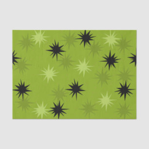 Tissue Paper über grüne Sternexplosionen Seidenpapier