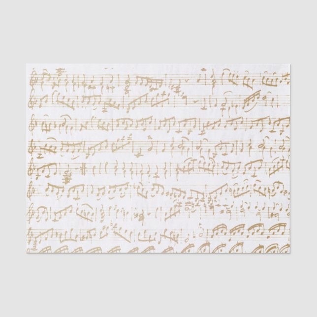 Tissue Paper (Vintages handgeschriebenes Blatt) Seidenpapier (Vorderseite)