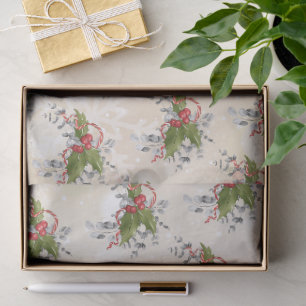 Tissue Paper von Christmas Holly Branch Seidenpapier