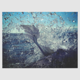 Tissue Paper with Mermaid Diving in Waves Seidenpapier