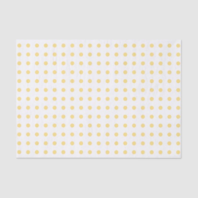 Tissue Paper Yellow Punkte Seidenpapier (Vorderseite)