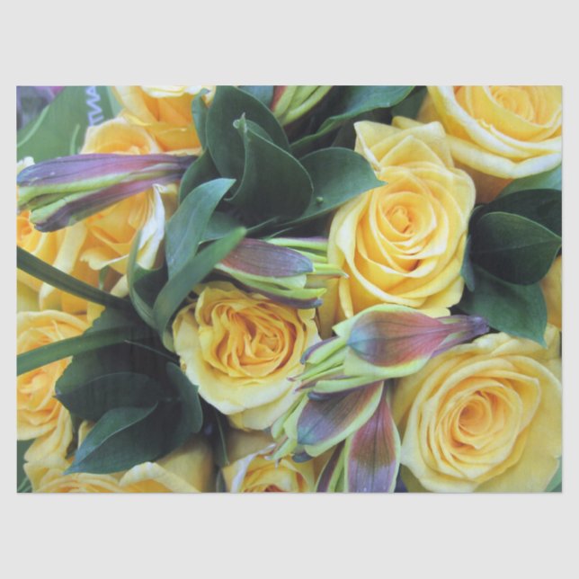 Tissue Paper Yellow Roses Seidenpapier (Vorderseite)