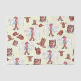 Tissue Paper Young Cowboy and Pferd Seidenpapier