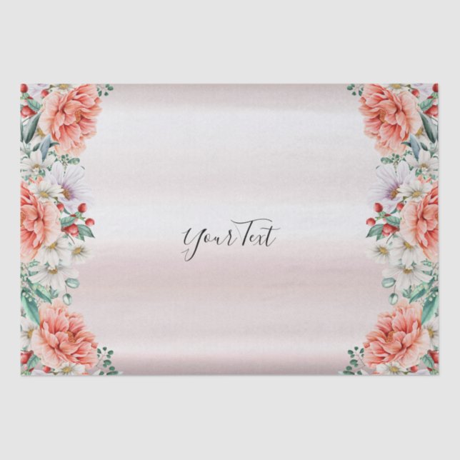 Tissue Paper zur Blume von Wasserfarben Seidenpapier (Vorderseite)