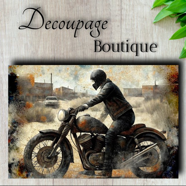 Tissue Paper zur Dekoupage von Bikergrafiken Seidenpapier (Biker Art Decoupage Tissue Paper)