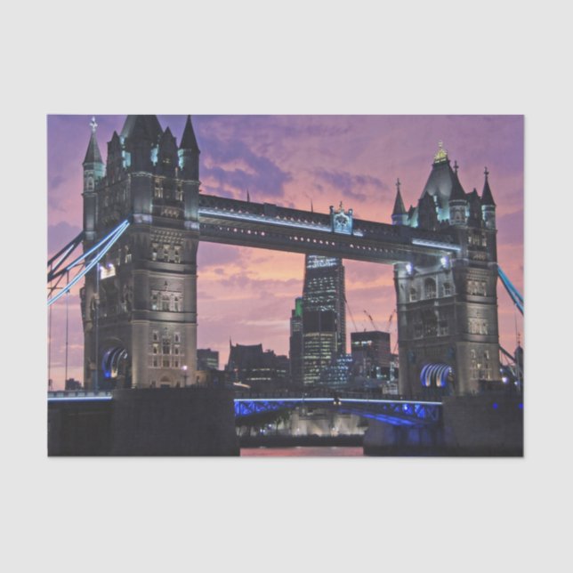 Tissue Paper zur landschaftlichen Tower Bridge Seidenpapier (Vorderseite)