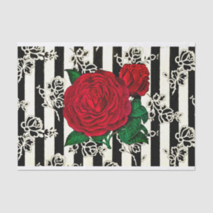 Tissue Paper zur Vintagen Rote Rose Seidenpapier