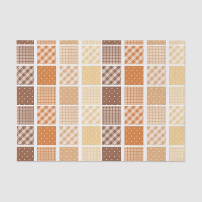Tissue Papern Orange Brown Seidenpapier (Vorderseite)
