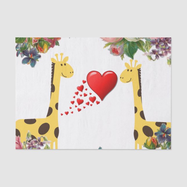 Tissue-Papier-Blumengiraffe Seidenpapier (Vorderseite)
