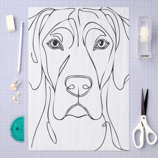 Tissue-Papier mit Doggen Seidenpapier (Handwerk)