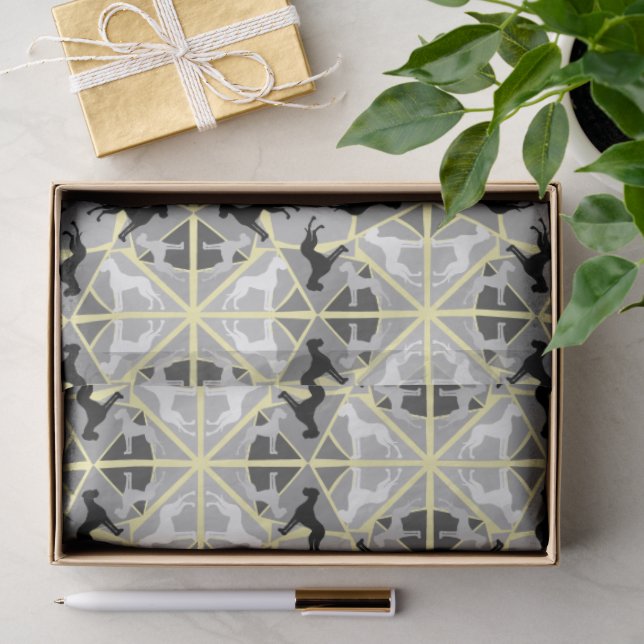 Tissue-Papier mit Doggen Seidenpapier (Geschenk)