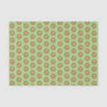 Tissue - Red Christmas Wath on Green Seidenpapier<br><div class="desc">Das Kranz-Bild von Heilig und Bogen wird auf hellgrünem Hintergrund rot gedruckt. Mehrere Bilder sind in gestaffelten Zeilen..</div>