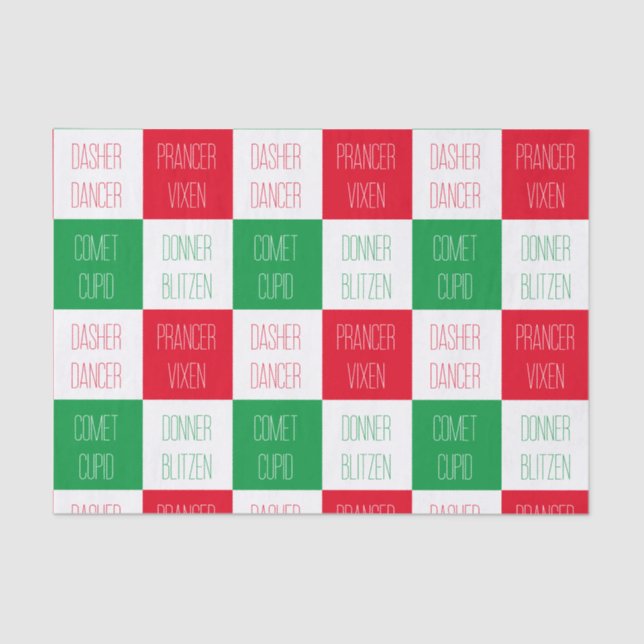 Tissue (REINDEES NAMES) Seidenpapier (Vorderseite)