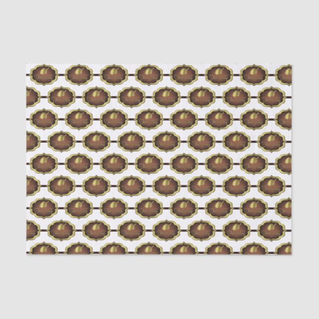 Tissue Wrapping Paper - Happy Thanksgiving Label Seidenpapier (Vorderseite)