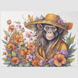 Tissuepapier Flower hat Monkey see monkey do Seidenpapier