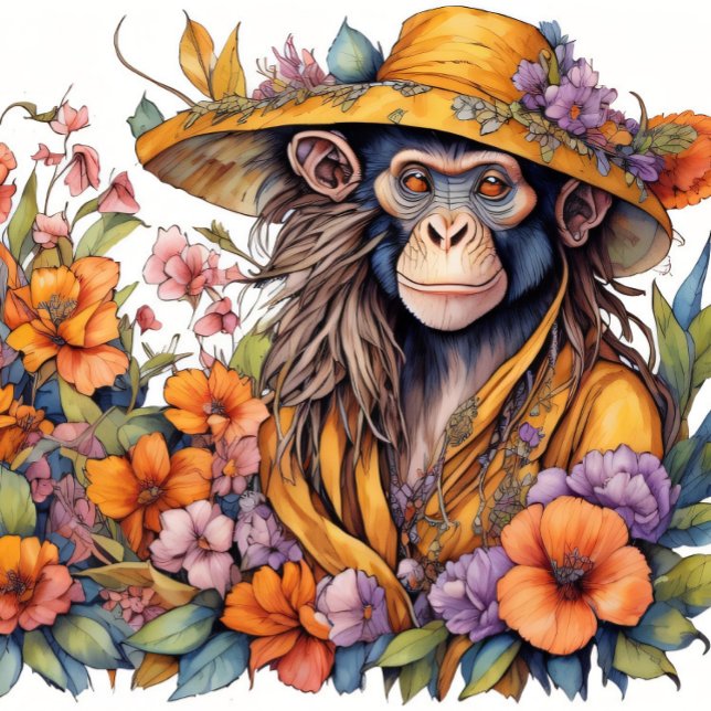 Tissuepapier Flower hat Monkey see monkey do Seidenpapier (Von Creator hochgeladen)