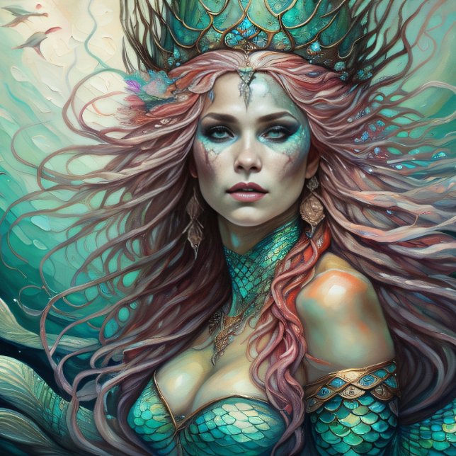 Tissuepapier Mermaid Red Hair Queen v3 Seidenpapier (Von Creator hochgeladen)