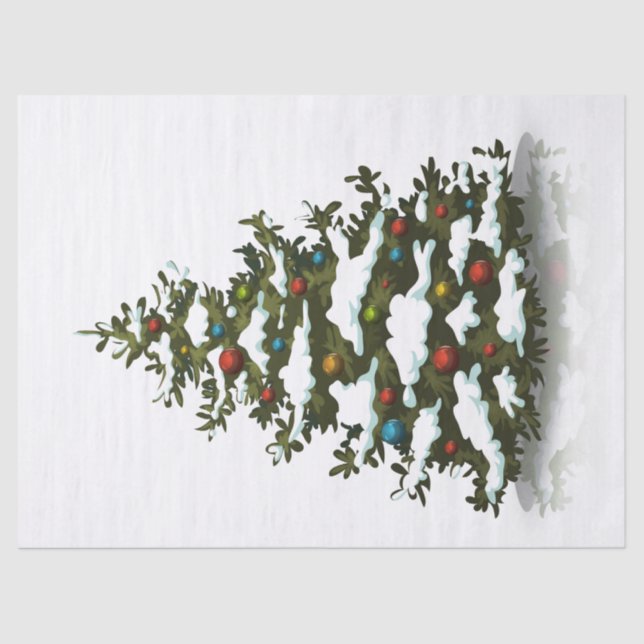 TISSUPAPIER : CHRISTMAS TREE SEIDENPAPIER (Vorderseite)
