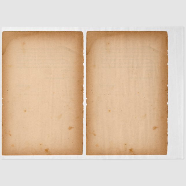 TISSUPAPIER : DÉCOUPAGE ; ALTES PAPIER (Vorderseite)