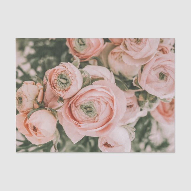 TISSUPAPIER : FLÜSSIG : PEONIES SEIDENPAPIER (Vorderseite)