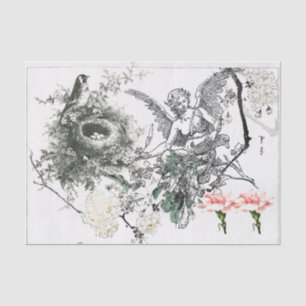 TISSUPAPIER MIT ANGEL UND BIRD SEIDENPAPIER