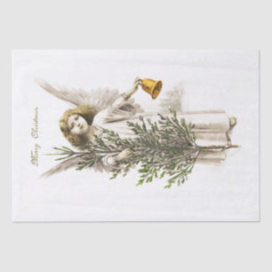 TISSUPAPIER : VINTAGE CHRISTMAS ANGEL SEIDENPAPIER