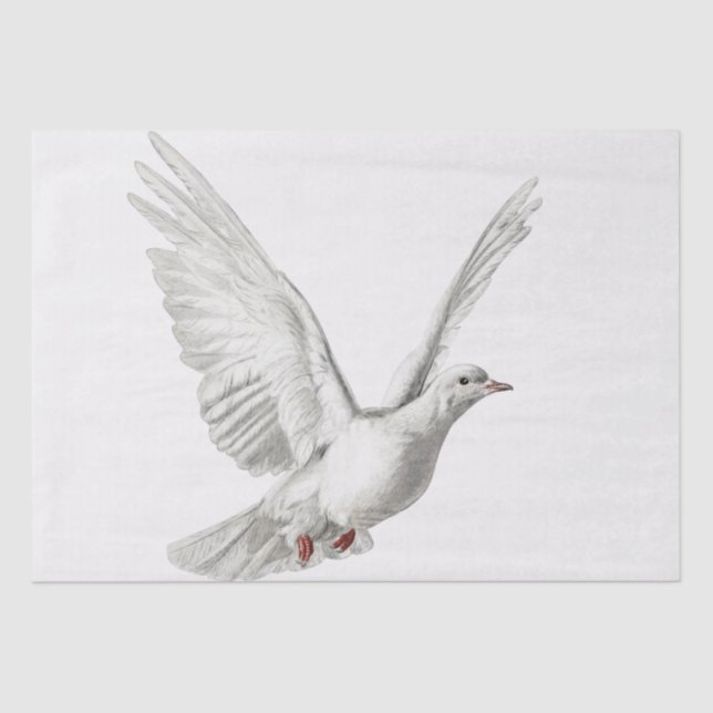 TISSUPAPIER : VINTAGE CHRISTMAS DOVE SEIDENPAPIER (Vorderseite)