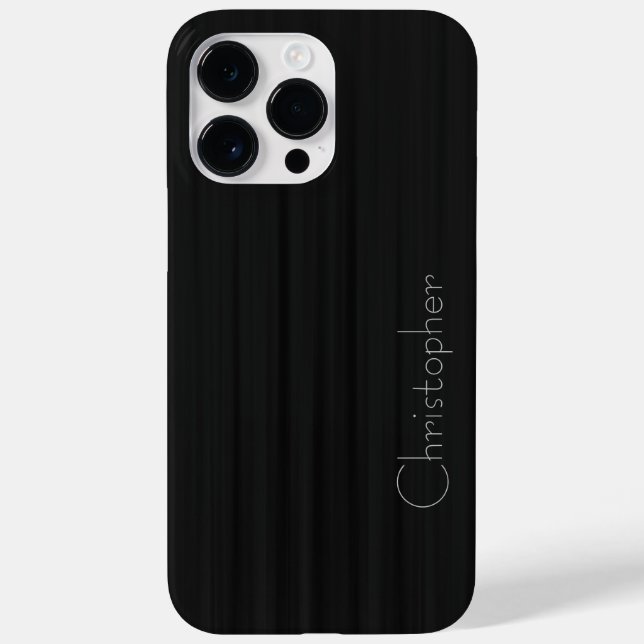 Titan Black Silver Stainless Steel Print Case-Mate iPhone Hülle (Rückseite)