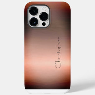 Titan Bronze Edelstahl Druck iPhone 14 Pro Max Hülle