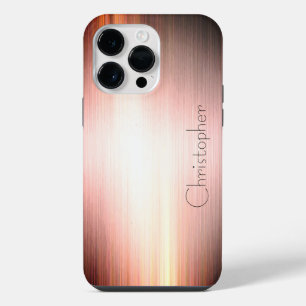 Titan Bronze Edelstahl Druck iPhone 14 Pro Max Hülle