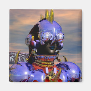 TITAN CYBORG PORTRAIT Blue Science Fiction, Scifi Magnet