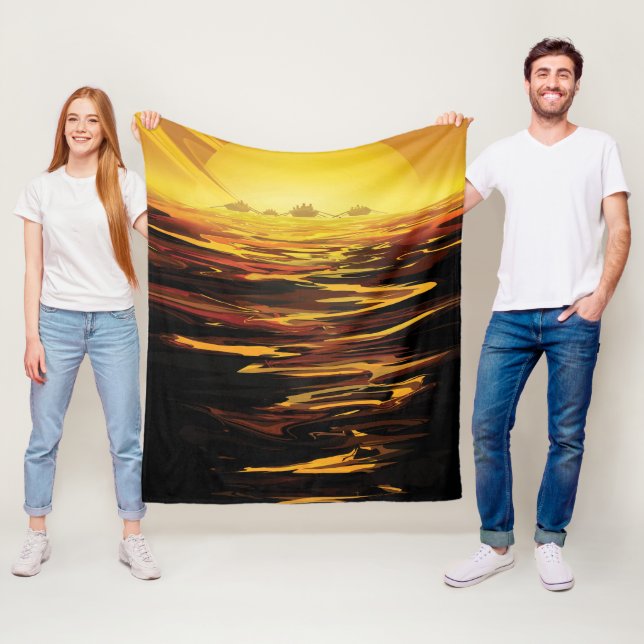 Titan der größte Mond des Planeten Saturn Fleecedecke (Beispiel)