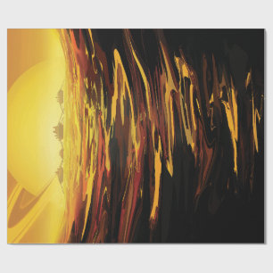 Titan der größte Mond des Planeten Saturn Geschenkpapier