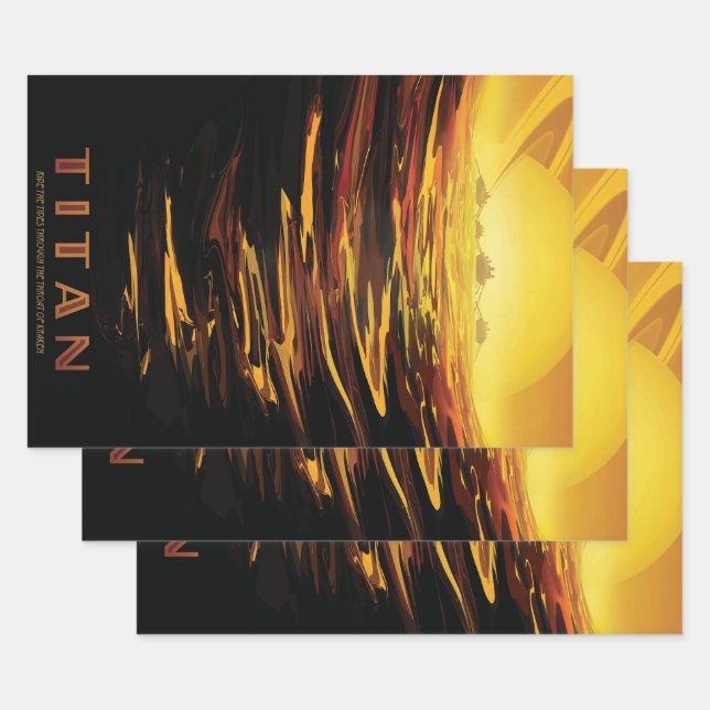 Titan der größte Mond des Planeten Saturn Geschenkpapier Set (Set)