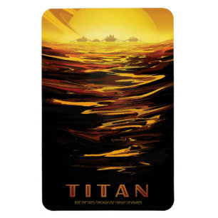 Titan der größte Mond des Planeten Saturn Magnet