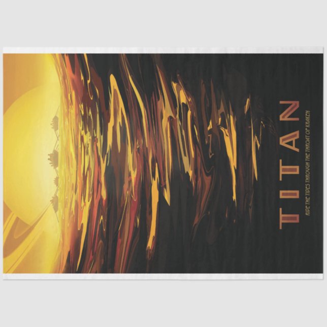 Titan der größte Mond des Planeten Saturn Seidenpapier (Vorderseite)