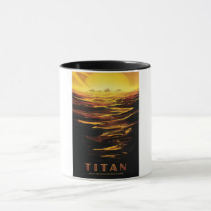Titan der größte Mond des Planeten Saturn Tasse