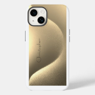 Titan Gold Edelstahl Druck iphone 15 14 Hülle