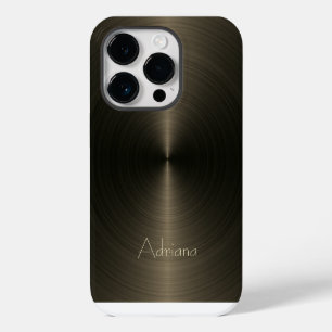 Titan Gold Edelstahl Metallisch iPhone 14 Pro Hülle