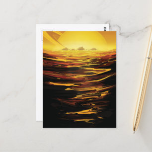 Titan größter Mond des Planeten Saturn Postkarte