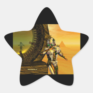 TITAN IM WÜSTEN DER HYPERION Stern-Aufkleber