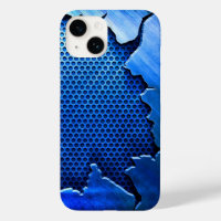 Titan Polished blue Radial Metallic iphone 15