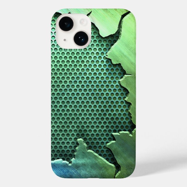 Titan Polished green Radial Metallic iphone 15 Case-Mate iPhone Hülle (Rückseite)