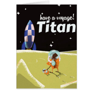Titan-Reiseplakat im Vintage-Stil