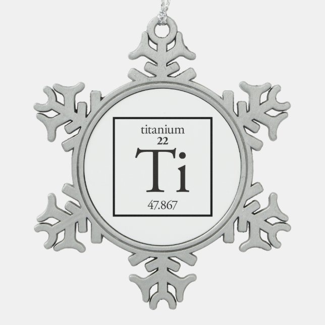 Titan Schneeflocken Zinn-Ornament (Vorderseite)