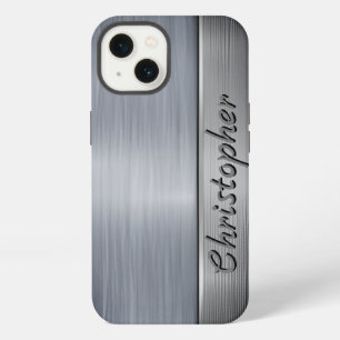 Titan Silber Edelstahl Druck iPhone 13 Hülle