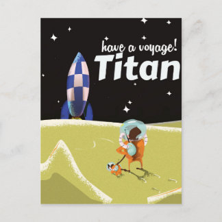 Titan Vintag Science Fiction Reiseplakat Postkarte