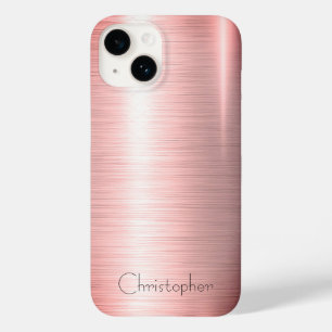 Titanbronze Edelstahl Drucktelefon 15 Case-Mate iPhone 14 Hülle