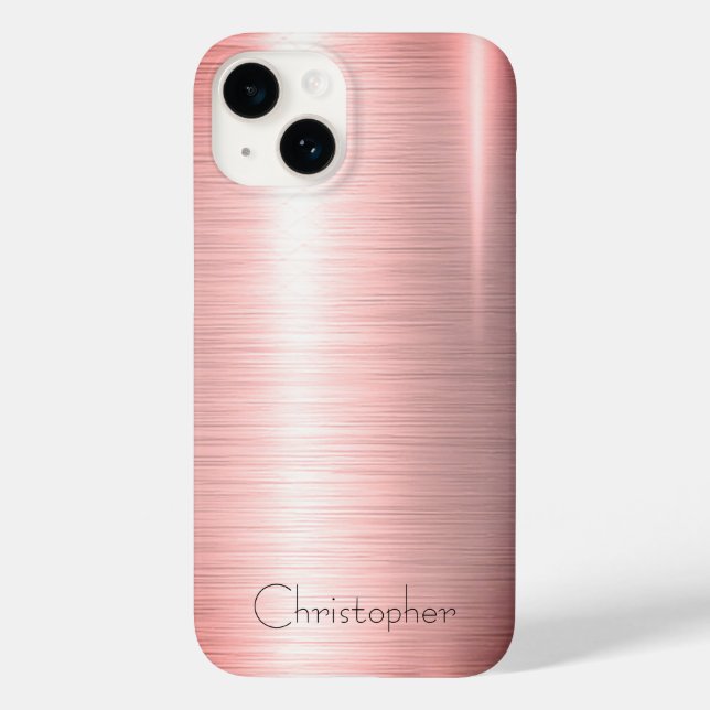 Titanbronze Edelstahl Drucktelefon 15 Case-Mate iPhone Hülle (Rückseite)